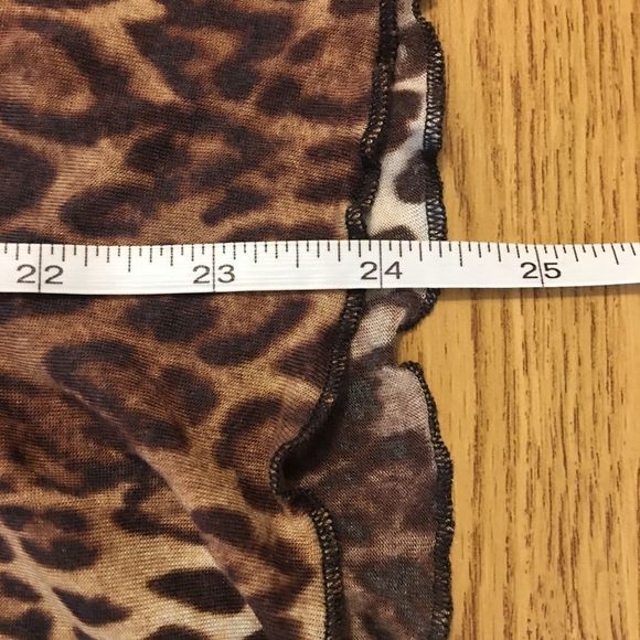 bebe Semi-Sheer Feline Soft Modal Longsleeved Top Size Small - Picture 10 of 10